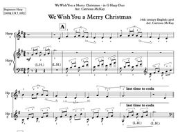 We Wish You a Merry Christmas arr. Catriona McKay BEGINNER HARP