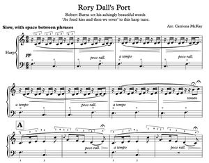 Rory Dall&#x27;s Port Ele/Intermediate Harp solo arr. C McKay