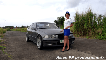 832 - Erica hard revving BMW after class