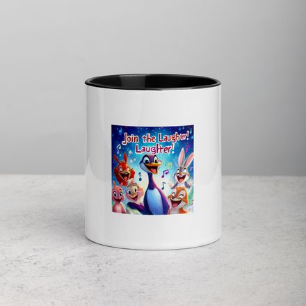 Join the Laughter Kids White Ceramic Mug with Color Inside