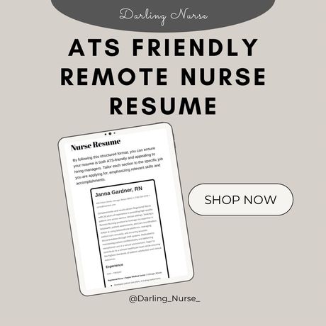 ATS-friendly Remote Nurse Resume Template