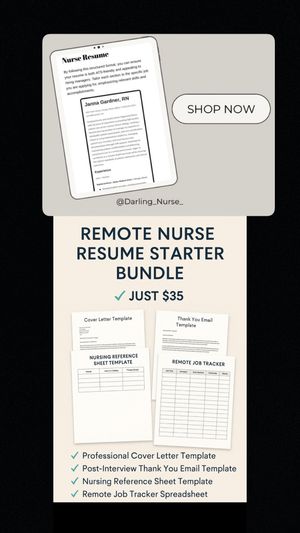 Remote Nurse Resume Starter Bundle 