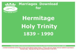 Hermitage Holy Trinity Marriages 1839-1990 (Download) D1849