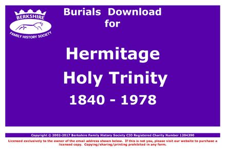 Hermitage Holy Trinity Burials 1840-1978 (Download) D1106