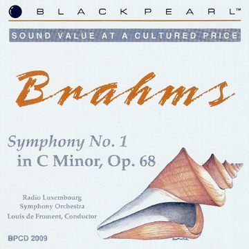 Black Pearl Classics BPCD 2009 JOHANNES BRAHMS "Symphony No.1"