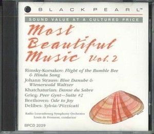 Black Pearl Classics BPCD 2029 The World's Most Beautiful Music Vol. 2