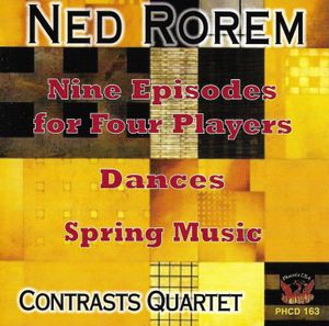 PHCD 163  Contrasts Quartet perform works of Ned Rorem