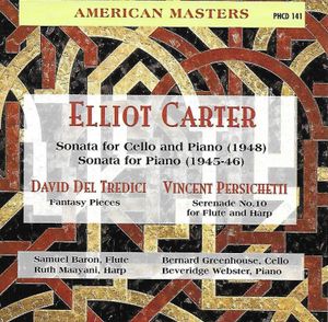 PHCD 141 Elliot Carter: Sonata for Cello, sonata for Piano