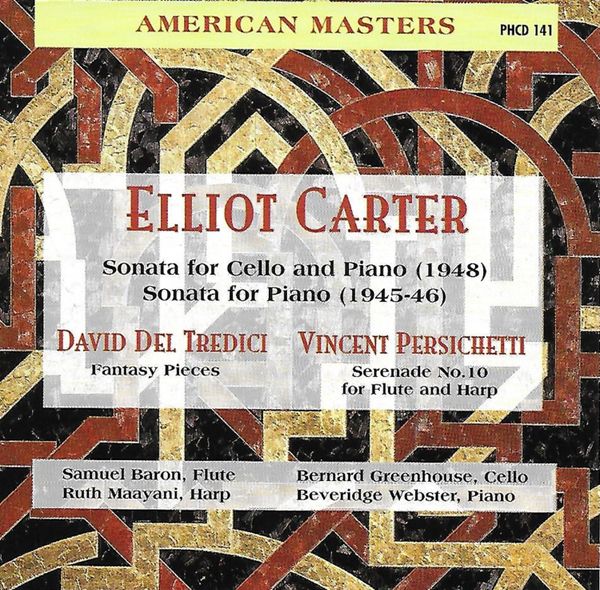 PHCD 141 Elliot Carter: Sonata for Cello, sonata for Piano