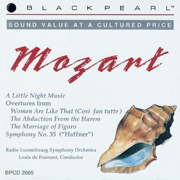 Black Pearl Classics BPCD 2005 MOZART "Symphony No. 35"