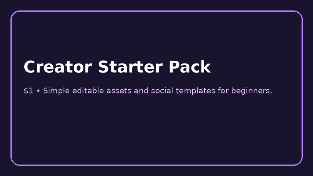 Creator Starter Pack