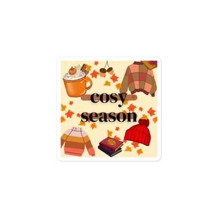 Cosy Season Sticker 3&quot;x3&quot;