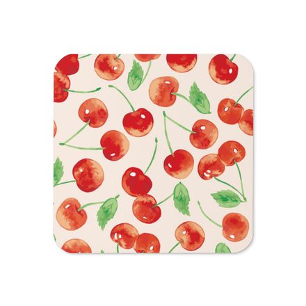 Cherry Print Coaster