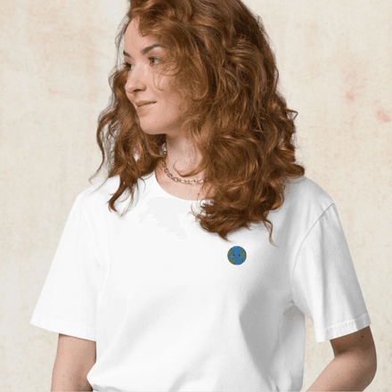 World Embroidered Tee