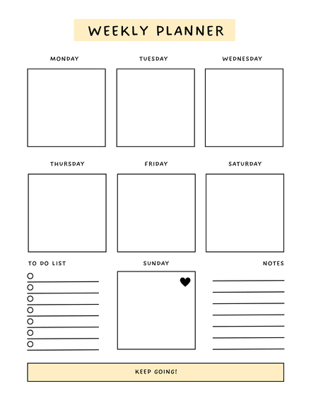 Weekly Planner Page