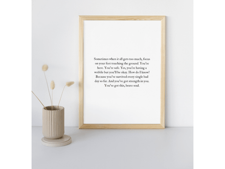 Brave Soul Digital Poster (A5 / A4 / A3)