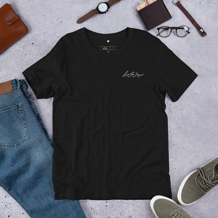 Happiness Comes in Waves Unisex Black T-shirt