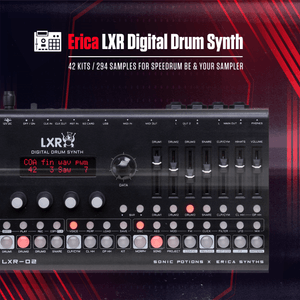 Erica Synths LXR-02 – 42 Electro, Techno &amp; D&amp;B Drum Kits for Speedrum