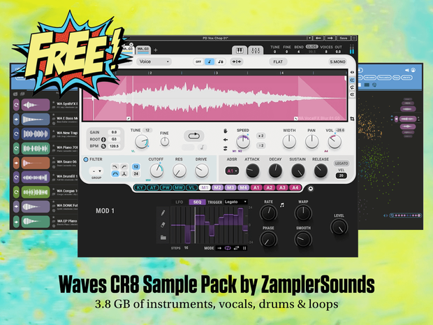 Waves CR8 Sample Pack - 3.8 GB of instruments, vocals, drums