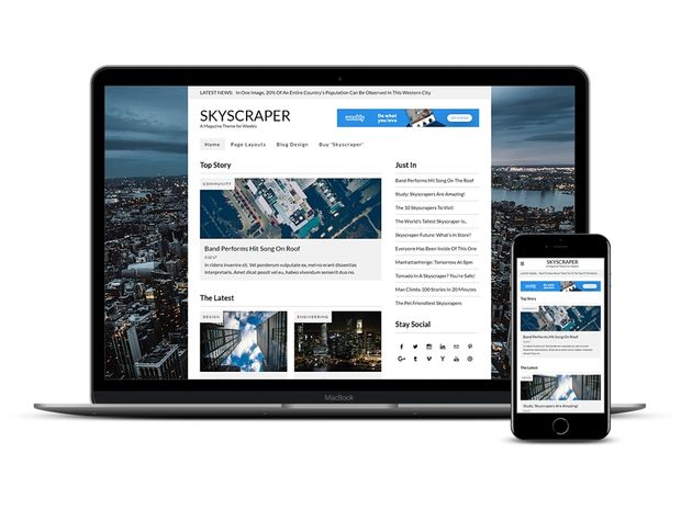 Skyscraper Weebly Magazine Theme