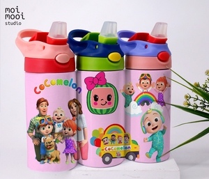 Kids CocoMelon Cartoon 12oz Sippy Tumbler Design