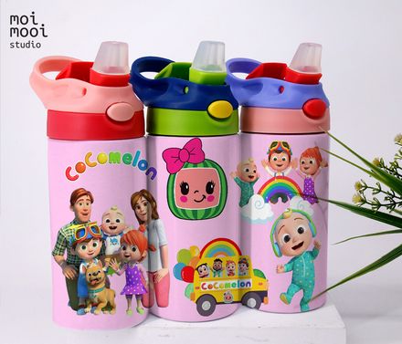 Kids CocoMelon Cartoon 12oz Sippy Tumbler Design