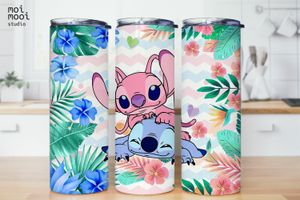 Disney Stitch Kawaii Blue Koala 20oz Tumbler Design