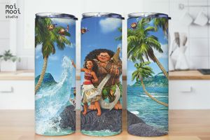 Disney Princess Moana Cartoon 20oz Kids Tumbler Design