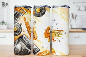 Music Jazz Piano 20oz Tumbler Design