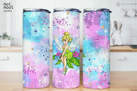 Disney Fairy Tinkerbell 20oz Tumbler Design