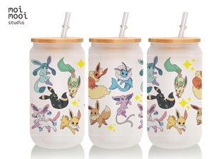 Anime Pokemon Monster Pet 16oz Glass Libbey Tumbler Design