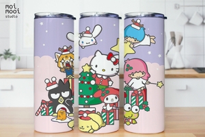 Sanrio Christmas Kawaii Hello Kitty Friends 20oz Tumbler Design
