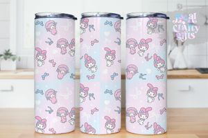 Sanrio Mymelody Kawaii Bunny Rabbit Friends 20oz Tumbler Design