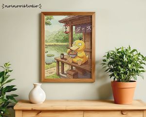 Pokemon Psyduck Ramen Print 8x10