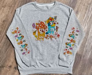 Bluey Sweatshirts Fleece-Lined - GREY