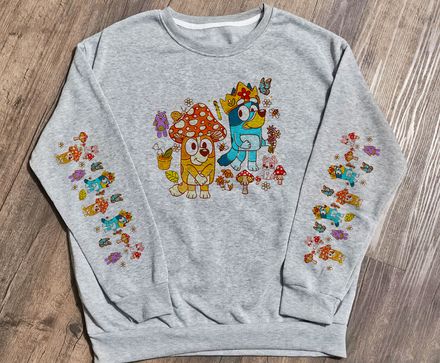 Bluey Sweatshirts Fleece-Lined - GREY