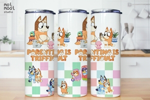 Bluey Mama Cartoon 20oz Tumbler Wrap Design