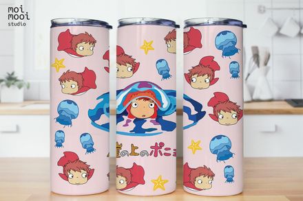 Anime Ghibli Ponyo 20oz Tumbler Design