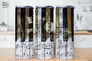 Music Piano 20oz Tumbler Design