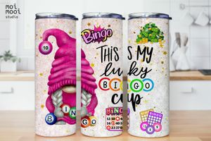 Bingo Game Board Game Grandma Grandpa 20oz Tumbler Design