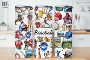 Baseball Sports 20oz Tumbler Design
