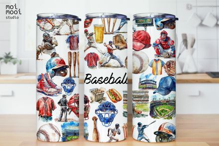 Baseball Sports 20oz Tumbler Design