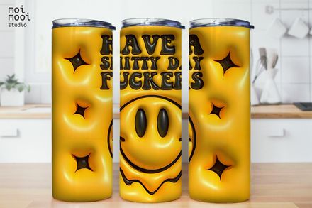 Smiley Puff 3D 20oz Tumbler Design