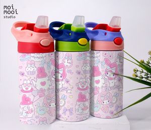 Sanrio Hello Kitty MyMelody Bunny 12oz Kids Sippy Tumbler Wrap Design
