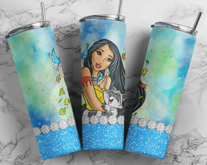 Disney Princess Pocahontas Girl Cartoon 20oz Kids Tumbler Design