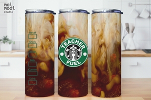 School Teacher Fuel Coffee 20oz Tumbler Design