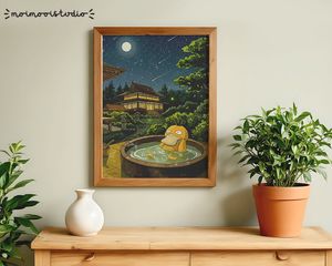 Pokemon Psyduck in Tub Print 8x10