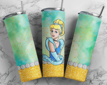 Disney Princess Cinderella Cartoon 20oz Kids Tumbler Design