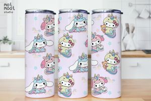 Sanrio Hello Kitty Friends Unicorn 20oz Tumbler Design