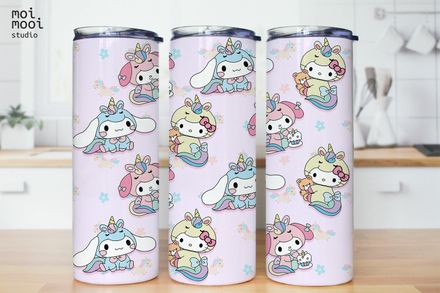 Sanrio Hello Kitty Friends Unicorn 20oz Tumbler Design